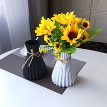 Songmin Nordic minimalist creative vase glass plastic flower ornaments living room table with flowers and sunflowers fake bouquets