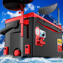 Hook box full set of fishing box fishing box can sit with umbrella wild fishing small fishing box set fishing bucket integrated forming net red light