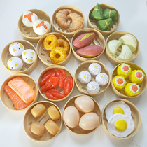 Kindergarten gourmet area materials baby kitchen toys children steamed buns steamer Burger cooking restaurant corner doll home