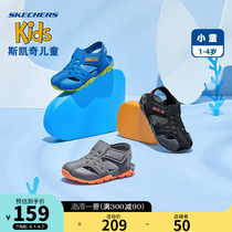 Skechers Scheckers children shoes Summer Boys casual shoes Toddlers Baotou sandals Childrens shoes Childrens Beach Shoe