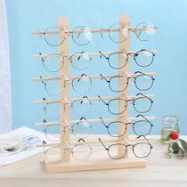 Furnishing solid wood myopia glasses rack logo glasses display rack floor-standing commercial finishing Display Bracket