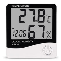 HTC-1 high precision large screen indoor electronic thermometer hygrometer with alarm clock