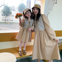 Pro-child dress spring dress Mother woman dress pure cotton Machia dress suit foreign gas 2022 new wave Spring and autumn Korean version of dress