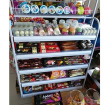  Supermarket cashier Chewing gum desk front shelf Snack and beverage small shelf Convenience store front desk chocolate display rack