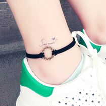 Japan and South Korea bells 2021 new sisters black heart girl models best friend Harajuku wind little fairy anklet female accessories