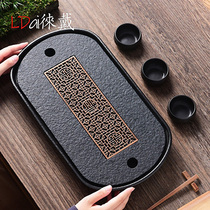 Natural Ugin stone tea tray home modern simple ceramic storage and drainage dual tea table dry brew tray small tea sea