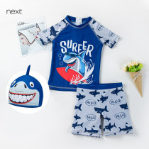 Spot next swimsuit baby ins shark pattern handsome swimming trunks boys boys and children sunscreen quick-drying swimwear