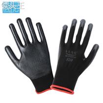 Foreign trade speed selling through hot pins nylon NYLON Nylon Gloves Anti-Oil Dip Glue Industrial Labor Supply Ground Stall Lable Logo