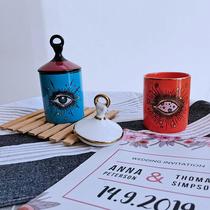 Large Eyes Scented Candleholder Scented Lavender Pendulum with italian famous Candle Cup Eurostyle Cup Ornaments Candle Pot