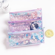 Corner biological pencil bag stationery bag literary girl version junior high school student pencil box large capacity cute super cute girl heart