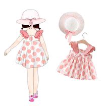 Girls dress summer childrens dress foreign atmosphere Korean version of vest dress 0 1 1-3 years old baby girl summer dress