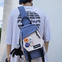 Chest bag male shoulder bag ins Tide card sports students shoulder bag leisure boys shoulder bag Japanese shoulder bag