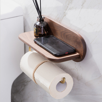 warehouse tissue rack non-perforated wall toilet roll paper storage rack toilet rack solid wood brass toilet paper holder