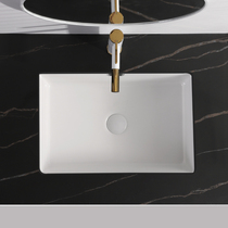 Ushifu terrace balcony embedded ceramic wash basin toilet stone under flat bottom arc bottom washbasin