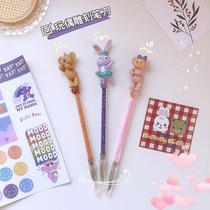 Cute cartoon doll carving pen knife Homemade girl heart student hand account cutting paper art knife Doll unboxing knife