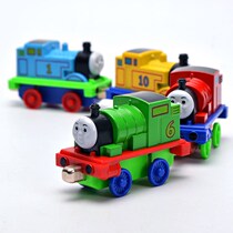 Metal small train set pullback double-headed magnetic splicable boys and girls childrens toys Alloy car model toys