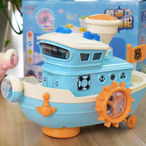 Childrens electric universal sound and light large spray cruise ship simulation ship speedboat warship boys and girls toy boat model