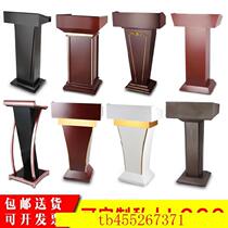 Property reception desk welcome station reception desk stage A light luxury host red counter meeting ornaments