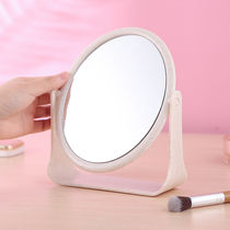 Simple double-sided rotating makeup mirror desktop small mirror home dormitory HD Princess Mirror Square round four colors to choose from