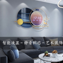 2021 New Home Fashion clock wall clock living room modern simple light luxury hanging creative electronic clock Wall