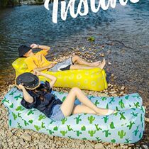 One-key automatic inflatable bed music festival sofa outdoor picnic camping lazy sofa Net red portable air recliner