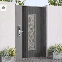 Wrought iron villa door courtyard door stainless steel garden outdoor single double open self-built house wall aluminum alloy door
