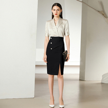 Summer fashion temperament Short-sleeved shirt skirt OL business suit suit dress female hotel beauty salon work clothes summer