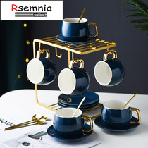 Rsemnia Exquisite coffee cup set European luxury cup Ceramic household cup and saucer afternoon tea ins wind modern