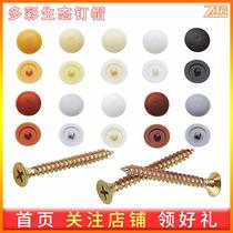 Wardrobe ecological nail plastic button plastic button screw screw cross-tapping screw beauty round lid