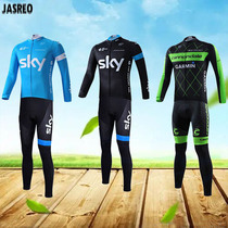 Spring and summer SKY long-sleeved riding suit suit mountain road mens and womens bicycle clothing bicycle trousers bigger size