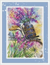 Orangnal Chuxin co-creation foreign designer authorized DMC cross stitch kit Lavender fragrance