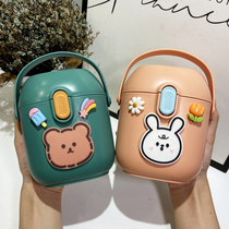 Baby milk powder box bear large capacity portable out rabbit baby rice noodle snack storage sealed moisture box Net Red