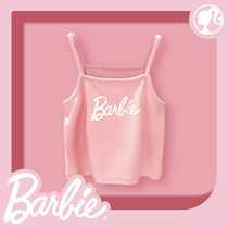 BARBIE BARBIE childrens vest sling 2021 summer new girl baby base thin section inside and outside wear tide