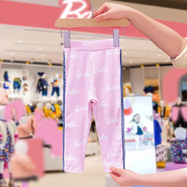 Barbie BARBIE girls spring autumn beat bottom pants 2022 children fit new children pants 100 hitch girl casual pants