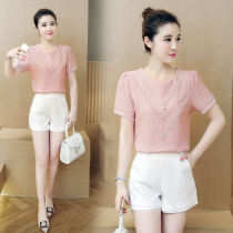 Cotton and linen t-shirt womens 2021 new short-sleeved womens top wild short-sleeved womens slim round neck bottoming linen shirt