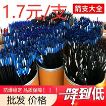 Bow Arrow Arrow Arrow Arrow 10-loaded glass fiber arrow mixed carbon pure carbon true feather arrow shooting compound archery Arrow target head