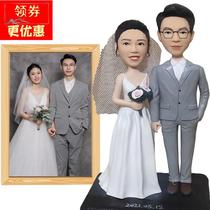 Stone sculpture clay custom clay figurine real figure hand diy wedding gift soft pottery doll wax Photo Sticky