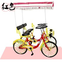 Parent-child mother-child bicycle Female light commuter with children to carry baby bicycle Children double two-seater adult 2 people 3