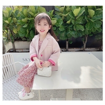 Childrens clothing girl small suit jacket foreign style Korean coat 2021 Spring and Autumn new leisure small suit coat tide