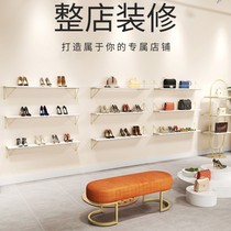  Lingwei shelf display rack rack shoe shoe store shoe rack Nail art on the wall Golden bag store clothing store shop