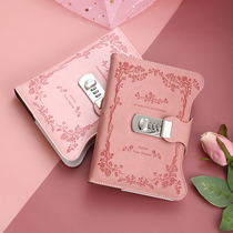 Retro password book with lock creative diary simple student writing notebook Japanese and Korean thick girl hand book notebook stationery thick code lock notepad