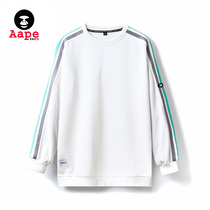 Aape zer man head hooded sweater men Autumn Tide brand Hong Kong wind loose round neck casual long sleeve T-shirt spring and autumn