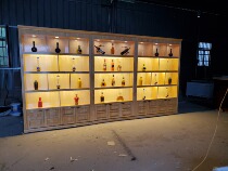 Solid wood tea shop display counter Car audio local products beauty salon Product cabinet shelf Tobacco and liquor cabinet customization