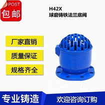 H42X-10 16 new bottom valve water pump water absorption cast iron flange anechoic bottom valve DN50 80 100 200
