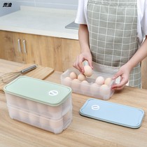 Household egg storage box egg box egg crisper home kitchen split multi-layer transparent egg holder with lid