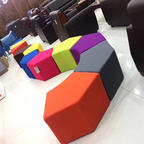 Shaped creative sofa stool Designer furniture Reception area low stool Library clothing store Photo studio pier