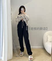 Family members plus velvet pants cotton pants padded pants casual pants men's 22 autumn and winter new