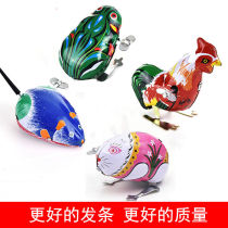 Iron frog jumping frog children winding string 80 after Classic Nostalgia on chain retro bounce props clockwork gadgets