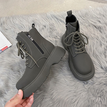 Li Ning Martin women thin single boots eight holes new boots autumn thick year spring and autumn black explosive 2021 short boots