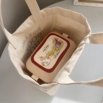 Shopping bag ins British Museum canvas bag tote bag small bag male and female student lunch box bag Bento bag Korean style